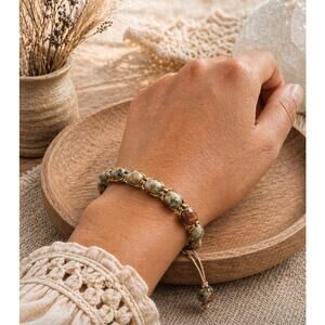 Boho Stone Pull Tab Bracelet New